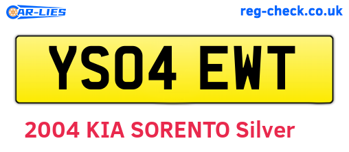 YS04EWT are the vehicle registration plates.