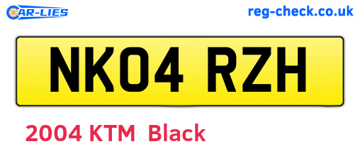 NK04RZH are the vehicle registration plates.