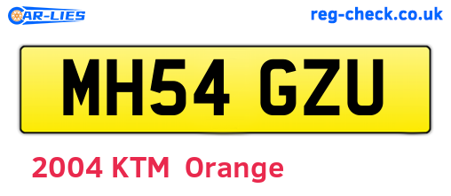 MH54GZU are the vehicle registration plates.