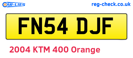 FN54DJF are the vehicle registration plates.