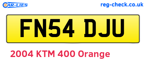 FN54DJU are the vehicle registration plates.