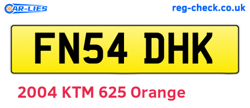 FN54DHK are the vehicle registration plates.