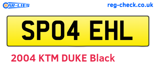 SP04EHL are the vehicle registration plates.