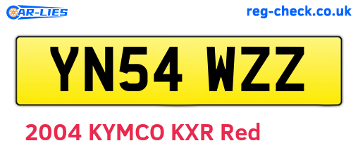 YN54WZZ are the vehicle registration plates.