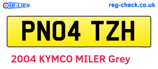 PN04TZH are the vehicle registration plates.