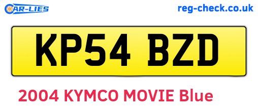 KP54BZD are the vehicle registration plates.