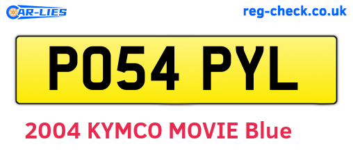 PO54PYL are the vehicle registration plates.
