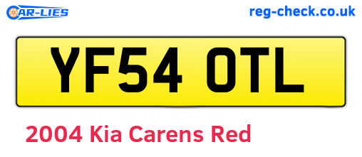 Red 2004 Kia Carens (YF54OTL)