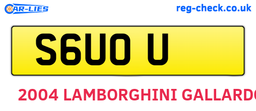 S6UOU are the vehicle registration plates.