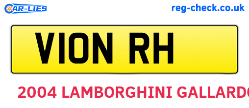 V10NRH are the vehicle registration plates.