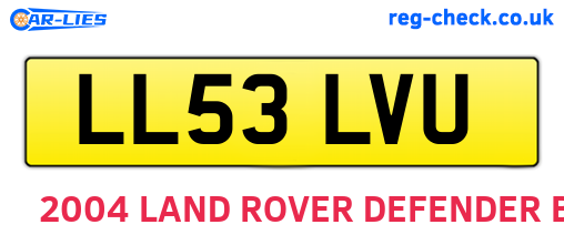 LL53LVU are the vehicle registration plates.
