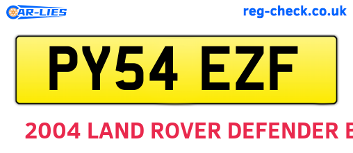 PY54EZF are the vehicle registration plates.