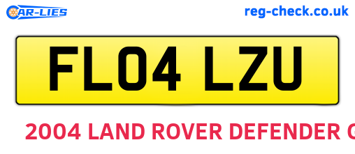 FL04LZU are the vehicle registration plates.