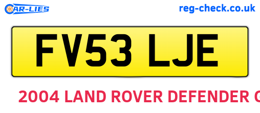FV53LJE are the vehicle registration plates.