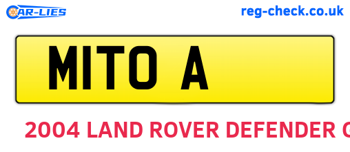M1TOA are the vehicle registration plates.