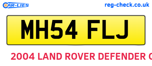 MH54FLJ are the vehicle registration plates.