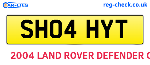 SH04HYT are the vehicle registration plates.