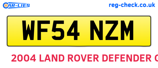 WF54NZM are the vehicle registration plates.