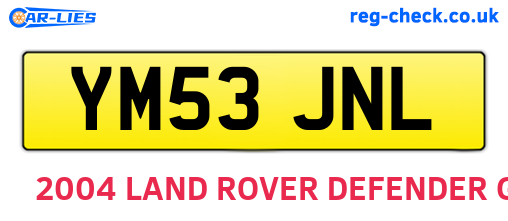 YM53JNL are the vehicle registration plates.
