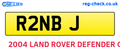R2NBJ are the vehicle registration plates.