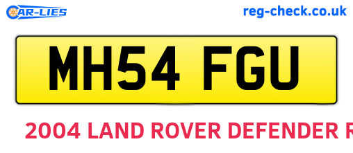 MH54FGU are the vehicle registration plates.