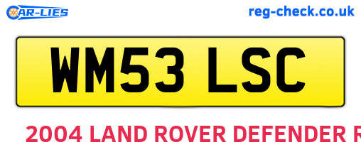 WM53LSC are the vehicle registration plates.
