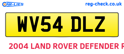 WV54DLZ are the vehicle registration plates.