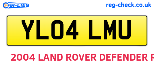 YL04LMU are the vehicle registration plates.