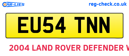 EU54TNN are the vehicle registration plates.