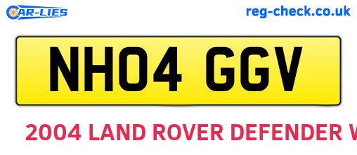 NH04GGV are the vehicle registration plates.