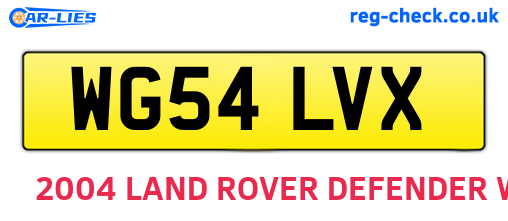 WG54LVX are the vehicle registration plates.