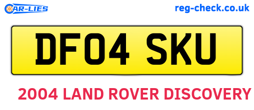 DF04SKU are the vehicle registration plates.