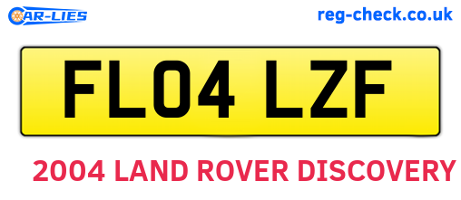 FL04LZF are the vehicle registration plates.