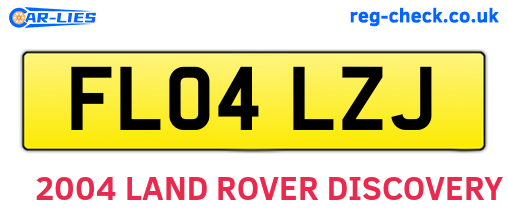 FL04LZJ are the vehicle registration plates.
