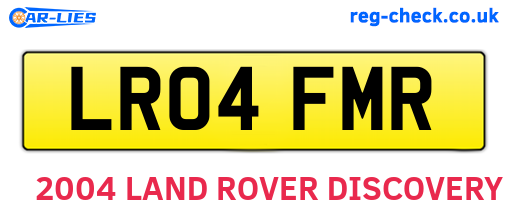 LR04FMR are the vehicle registration plates.