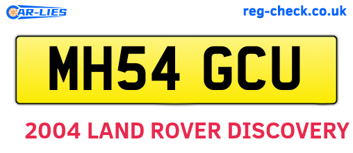 MH54GCU are the vehicle registration plates.