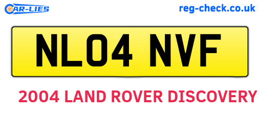 NL04NVF are the vehicle registration plates.