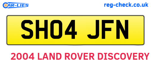 SH04JFN are the vehicle registration plates.