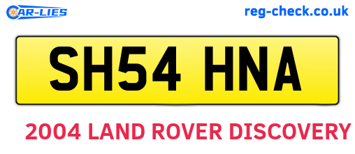 SH54HNA are the vehicle registration plates.