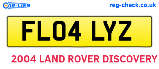 FL04LYZ are the vehicle registration plates.
