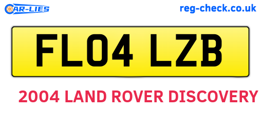 FL04LZB are the vehicle registration plates.