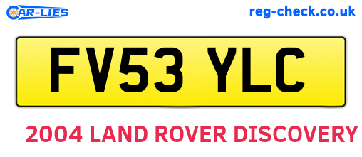 FV53YLC are the vehicle registration plates.