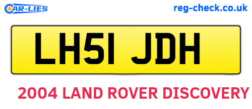 LH51JDH are the vehicle registration plates.