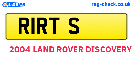 R1RTS are the vehicle registration plates.