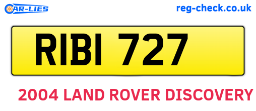 RIB1727 are the vehicle registration plates.