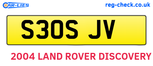 S30SJV are the vehicle registration plates.