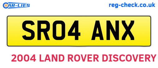 SR04ANX are the vehicle registration plates.