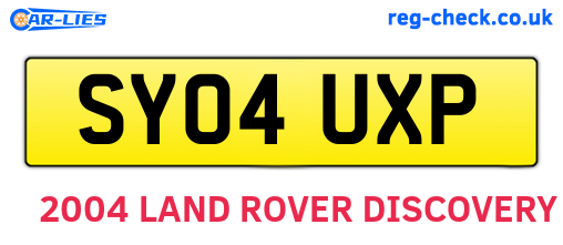 SY04UXP are the vehicle registration plates.