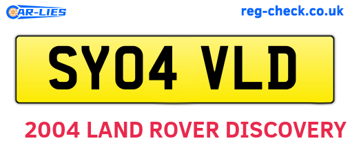 SY04VLD are the vehicle registration plates.