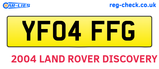 YF04FFG are the vehicle registration plates.